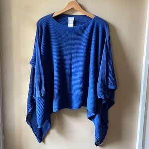 poncho style with sleeves